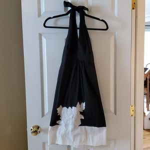 R & K Originals black dress with white flower